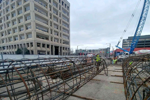Rebar Ring Columns for Boise Building