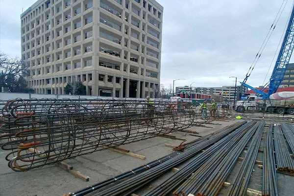 Rebar Rings for Columns in Boise Building